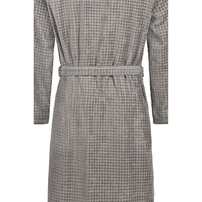 Cawo Heren  Home Badjas met Sjaalkraag Uni 56 6508 graphit