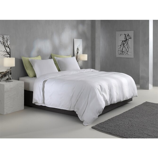 Zo! Home Percalle dekbedovertrek 140x200/220 Crystal White Zo! Home Percalle dekbedovertrek 140x200/220 Crystal White