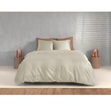Zo! Home Percalle dekbedovertrek 140x200/220 Cool Beige