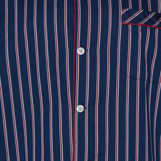 Ambassador Rome Navy/White/Blue/Red Stripe Heren Pyjama 9-5-S