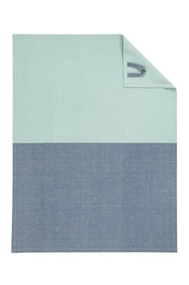 Cawö Duo Cuisine Theedoek 50/70 nachtblau/mint