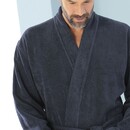 Cawö Cawo Heren Home Kimono Uni 828 XL blau