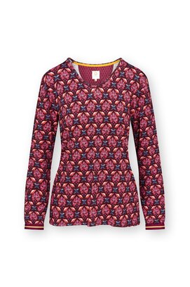 Pip Studio Trice Long Sleeve Top Que si Que no Brown M