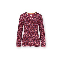 Pip Studio Trice Long Sleeve Top Que si Que no Brown XL