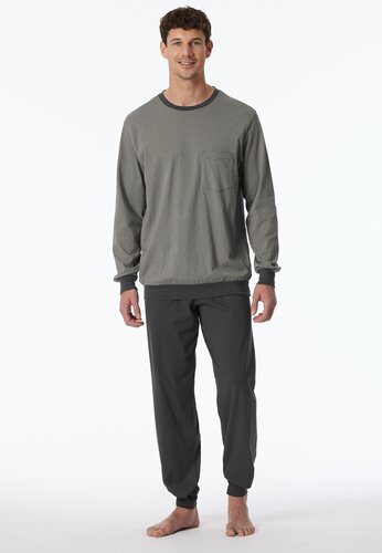 Schiesser Schiesser Pyjama Long anthracite 181156 52/L