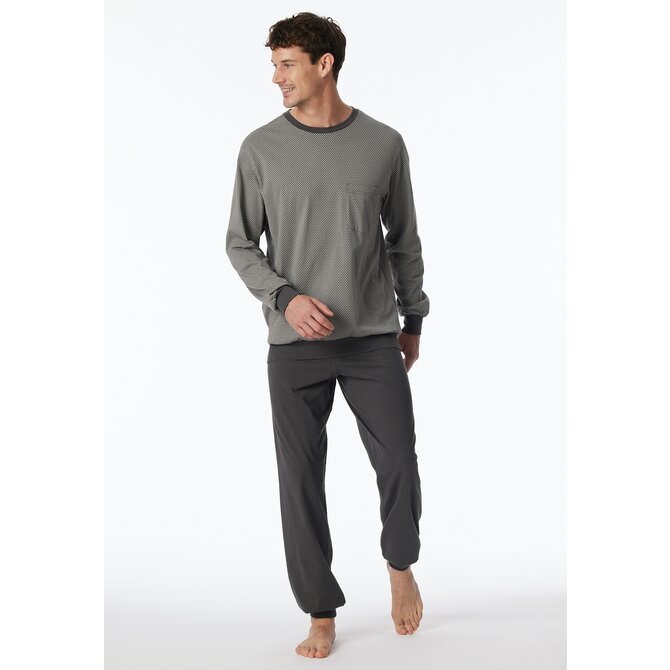 Schiesser Pyjama Long anthracite 181156 52/L Schiesser Pyjama Long anthracite 181156 52/L