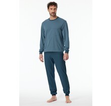 Schiesser Pyjama Long bluegrey 181156 54/XL