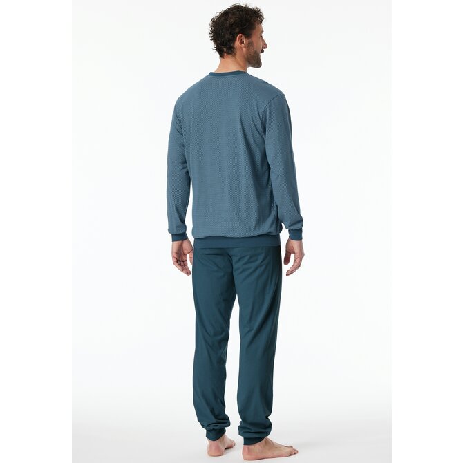 Schiesser Pyjama Long bluegrey 181156 54/XL Schiesser Pyjama Long bluegrey 181156 54/XL