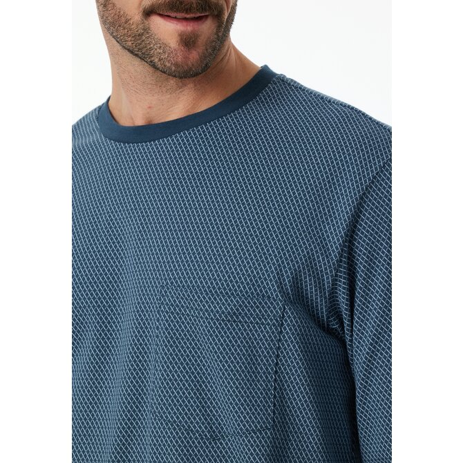 Schiesser Pyjama Long bluegrey 181156 54/XL Schiesser Pyjama Long bluegrey 181156 54/XL