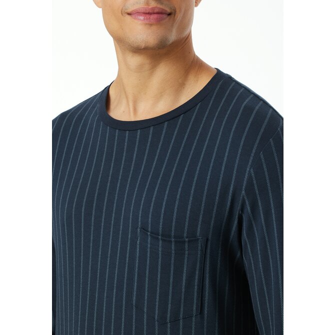Schiesser Pyjama Long nightblue 182025 52/L Schiesser Pyjama Long nightblue 182025 52/L