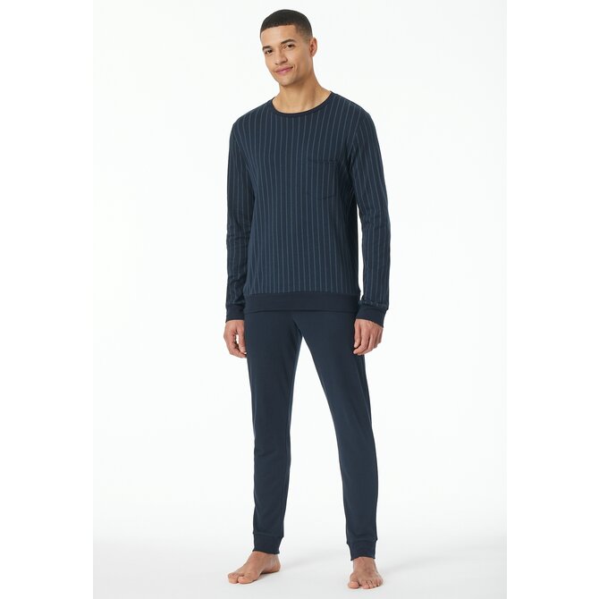 Schiesser Pyjama Long nightblue 182025 50/M Schiesser Pyjama Long nightblue 182025 50/M