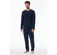 Schiesser Pyjama Long petrol 181931 48/S