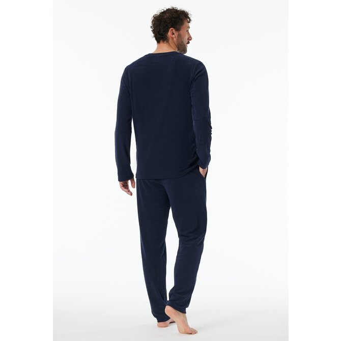 Schiesser Pyjama Long petrol 181931 48/S Schiesser Pyjama Long petrol 181931 48/S