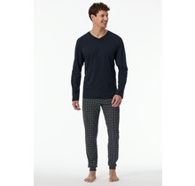 Schiesser Pyjama Long nightblue 181922 50/M