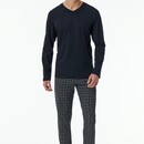 Schiesser Schiesser Pyjama Long nightblue 181922 58/3XL