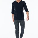 Schiesser Schiesser Pyjama Long nightblue 181922 58/3XL