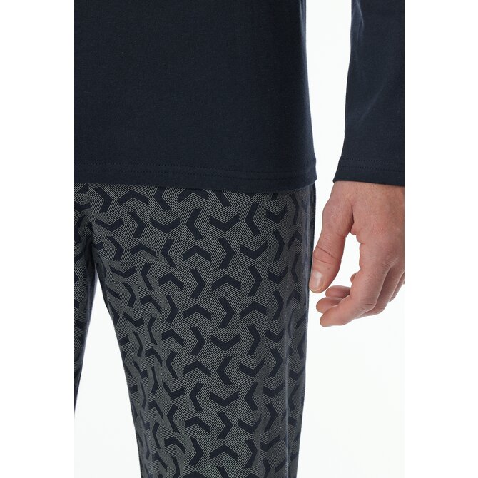 Schiesser Pyjama Long nightblue 181922 58/3XL Schiesser Pyjama Long nightblue 181922 58/3XL