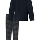 Schiesser Schiesser Pyjama Long nightblue 181922 58/3XL