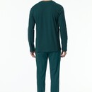 Schiesser Schiesser Pyjama Long petrol 181922 52/L