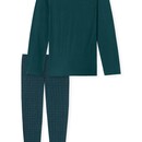 Schiesser Schiesser Pyjama Long petrol 181922 52/L