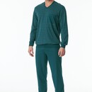 Schiesser Schiesser Pyjama Long petrol 181162 48/S