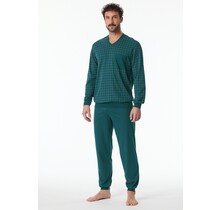 Schiesser Pyjama Long petrol 181162 48/S