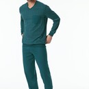 Schiesser Schiesser Pyjama Long petrol 181162 48/S