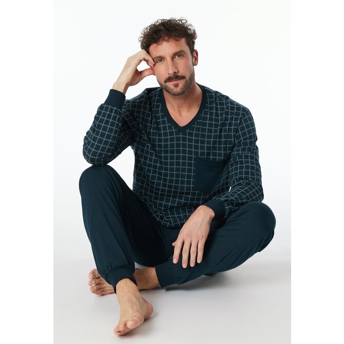 Schiesser Pyjama Long jeans 181162 52/L Schiesser Pyjama Long jeans 181162 52/L