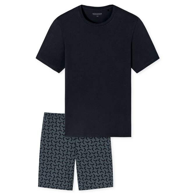 Schiesser Pyjama Short nightblue 181157 56/XXL Schiesser Pyjama Short nightblue 181157 56/XXL