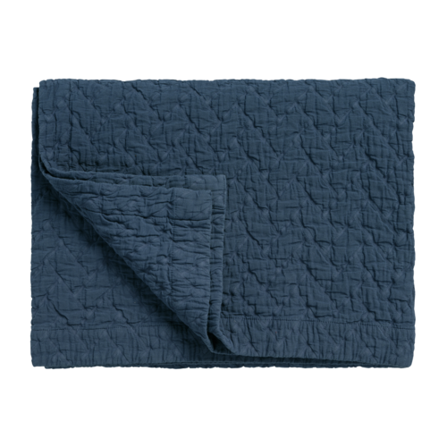 Vandyck Vandyck Pure 10 G.Dyed Bedsprei 180x260 blue ink afbeelding