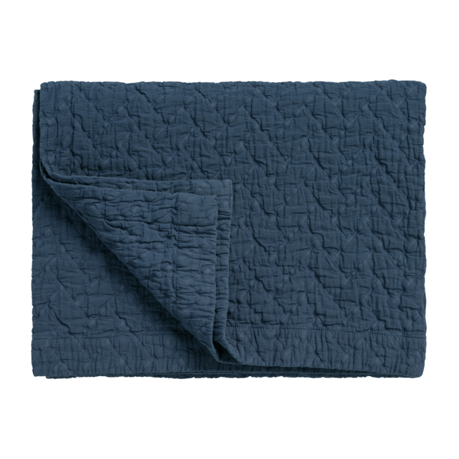Vandyck Pure 10 G.Dyed Bedsprei 180x260 blue ink