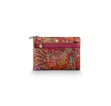Pip Studio Caryn Cosmetic Bag Combi Querida Velvet Red 26x7.5x18cm/22x1x13cm