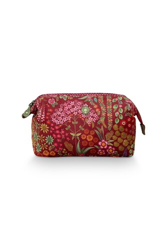 Pip Studio Pip Studio Cooper Cosmetic Purse Medium Querida Velvet Red 22.5x9.5x15cm