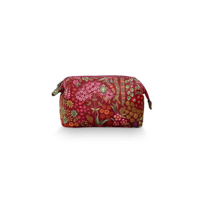 Pip Studio Cooper Cosmetic Purse Medium Querida Velvet Red 22.5x9.5x15cm