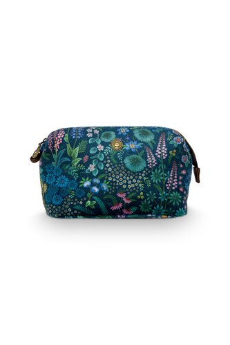 Pip Studio Pip Studio Cooper Cosmetic Purse Medium Querida Velvet Dark Blue 22.5x9.5x15cm