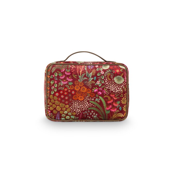 Pip Studio Casey Beauty Case Querida Velvet Red 27x10x19cm