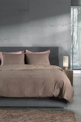 Heckett & Lane Franela Dekbedovertrek 200x200/220 Simply Taupe