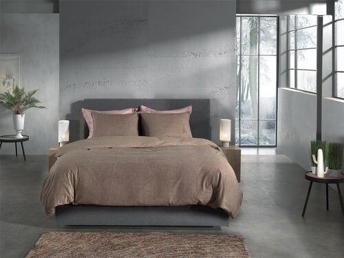 Heckett & Lane Heckett & Lane Franela Dekbedovertrek 140x200x200/220/220 Simply Taupe afbeelding