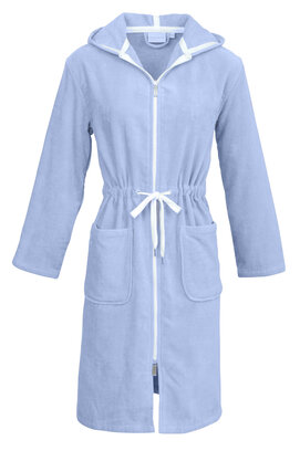 Carl Ross Damesbadjas met Capuchon 36410 Ice Blue/Off White 44/46