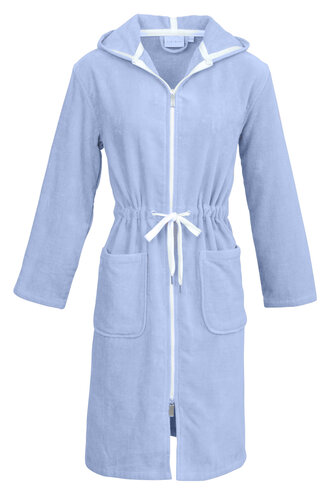 Carl Ross Carl Ross Damesbadjas met Capuchon 36410 Ice Blue/Off White 36/38 afbeelding
