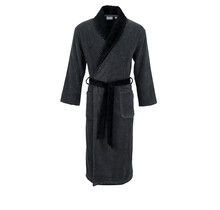 Carl Ross Heren Badjas Sjaalkraag 612200 Deep Black/Basalt 48/50