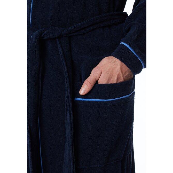 Schiesser Badjas  112562 navy 48/S Schiesser Badjas  112562 navy 48/S