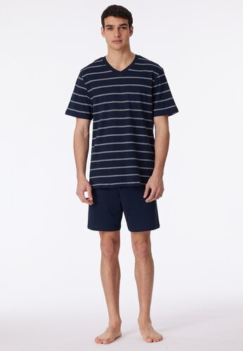 Schiesser Schiesser Pyjama Short 159621 darkblue 54/XL