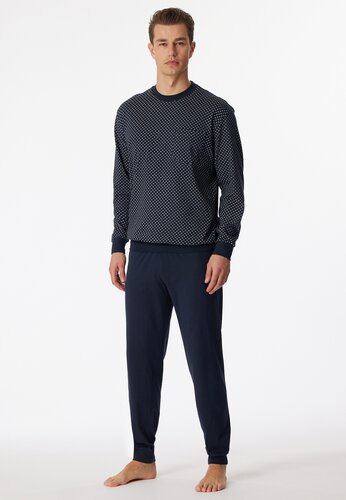Schiesser Schiesser Pyjama Long 159620 darkblue 62/5XL
