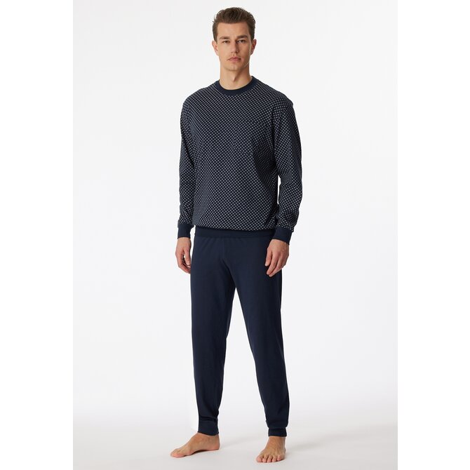 Schiesser Pyjama Long  159620 darkblue 62/5XL