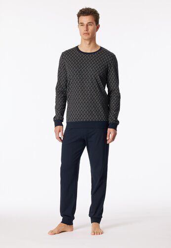 Schiesser Schiesser Pyjama Long 181172 nightblue 48/S