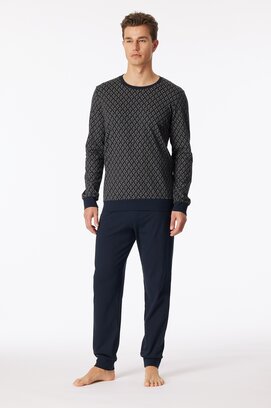 Schiesser Pyjama Long  181172 nightblue 56/XXL