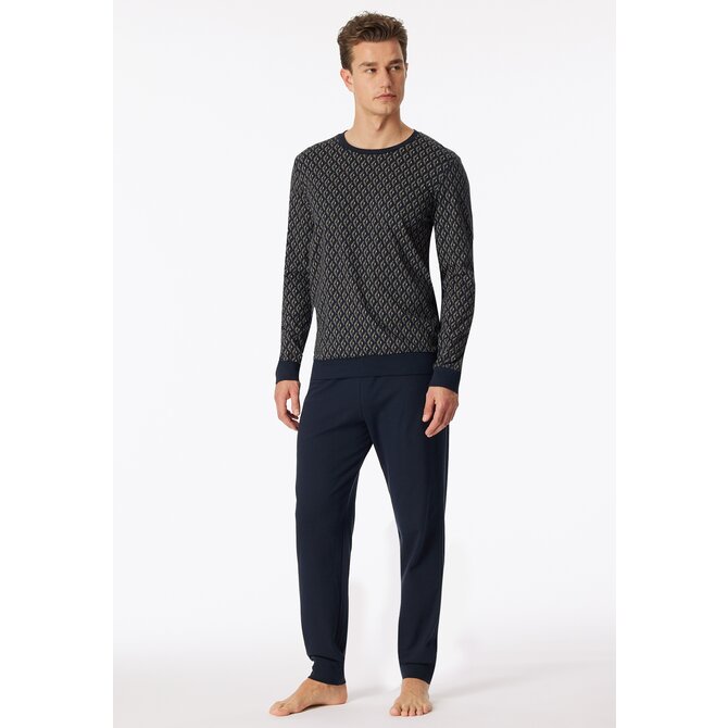 Schiesser Pyjama Long  181172 nightblue 50/M