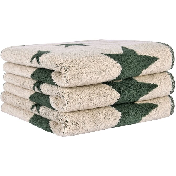 Cawo Christmas Edition 792 Stars Handdoek beige Cawo Christmas Edition 792 Stars Handdoek beige