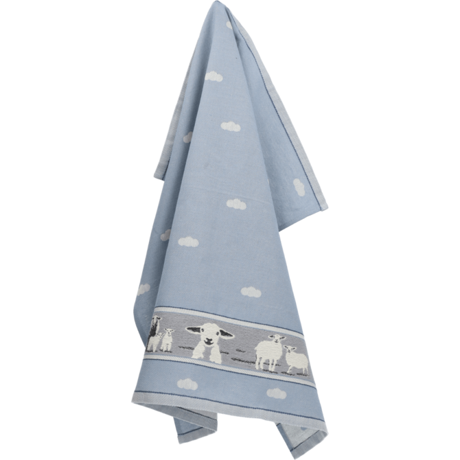 Bunzlau Castle Sheep theedoek 65x65 Grey-Blue Bunzlau Castle Sheep theedoek 65x65 Grey-Blue